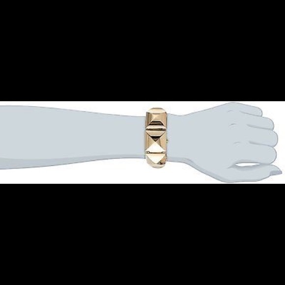 Gold Pyramid Covered Bracelet Watch - Picture 6 of 6